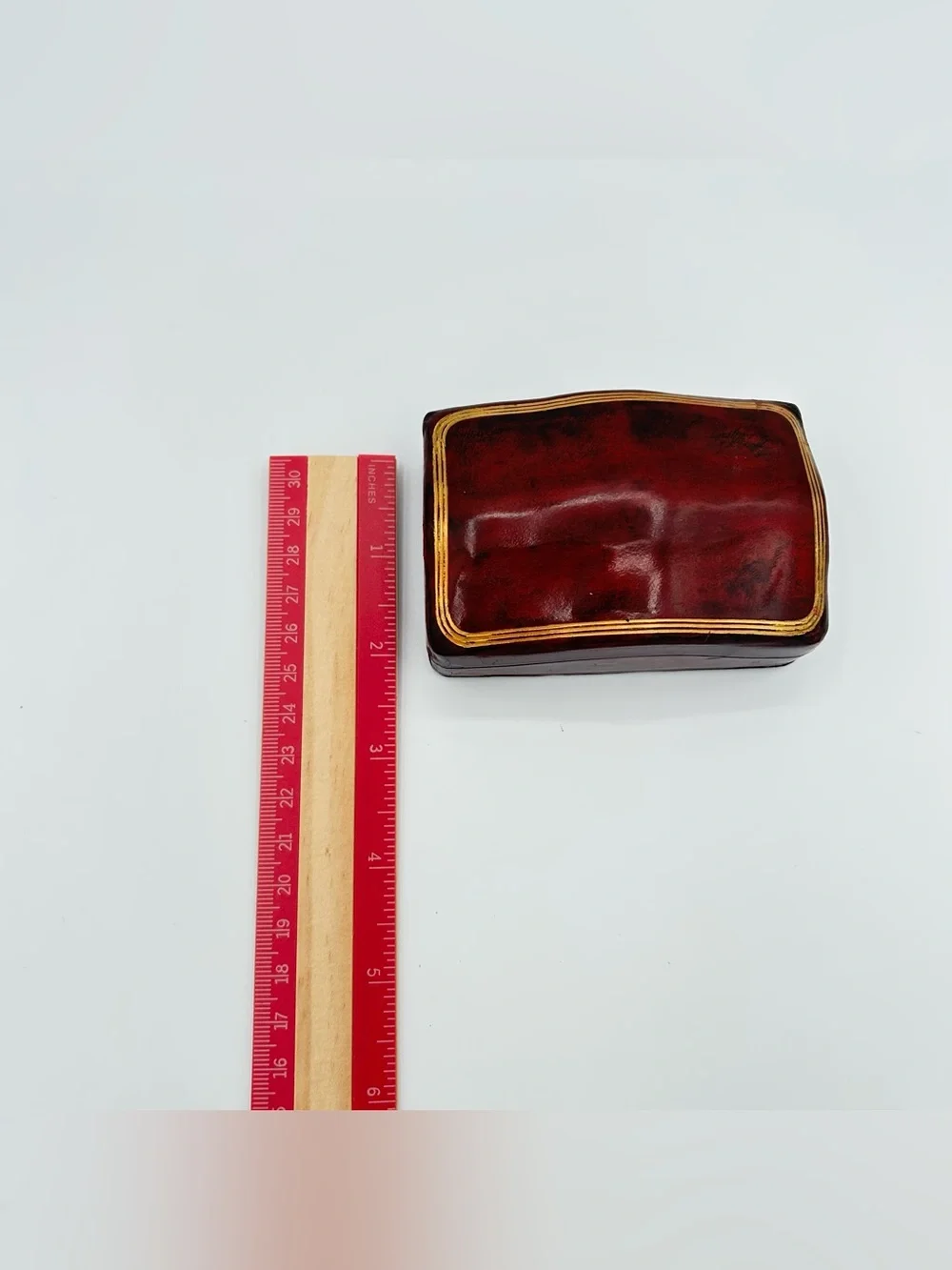 Italian Calf Leather Jewelry Trinket Box